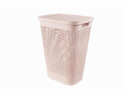 Koš na prádlo Curver Pure 55 l růžový s víkem