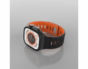 FIXED Silicone Magnetic Strap pre Apple Watch 42/44/45/49mm, čierny