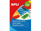Apli Barevné etikety APLI, 70x37 mm, zaoblené, zelené, 20...