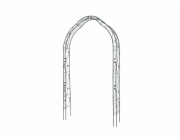 Zahradní centrum Arka, 145 cm x 37,5 cm x 260 cm, kov