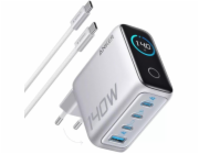Nabíječka do sítě Anker 140W, 3xUSB-C, 1x USB-A stříbrná