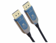 PremiumCord 8K Optický DisplayPort 1.4 přípojný kabel M/M, zlacené konekt. 25m