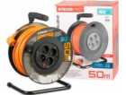 Strend Pro DG-FB04 buben 50m plast 4xzas. 3x1,5mm oranžov...