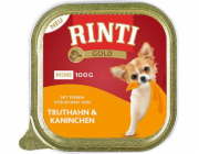 RINTI Gold Mini Turkey with rabbit - vlhké krmivo pro psy - 100g