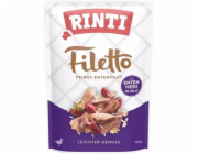 RINTI Filetto Duck fillet with duck hearts - vlhké krmivo pro psy - 100g