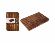 Prkénko servírovací a krájecí teakové dřevo 40 x 28 x 20 cm KO-210001280
