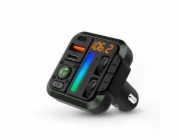Nedis CATR2024BK - FM transmitter do auta | Reproduktor | 1.00 " | Bluetooth® | PD 18 W/PD 20 W | Google Assistant / Sir