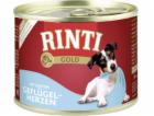 RINTI Gold Poultry hearts - vlhké krmivo pro psy - 185g