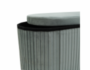 Drážkovaný puf hs522-9 78x38x38 cm šedý