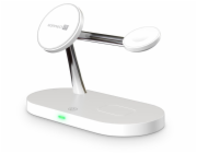 CONNECT IT MultiCharge 5 v 1 MagSafe Wireless Fast Charge bezdrátová nabíječka, BÍLÁ