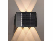 Lumax Solární nástěnné svítidlo Solar LGS522N 5x1,5W 70LM 3,7Vx1500 mAh 840 IP54 černé