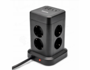 Nabíjecí stanice Huslog 15W 8xzásuvka, 2xUSB-C, 2xUSB černá