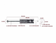 Závora dveří Okko GB-1042, černá 381 mm