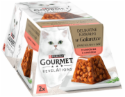 PURINA Gourmet Revelations Chunks in jelly with salmon Box - mokré krmivo pro kočky - 2x57g