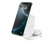 Belkin UltraCharge Qi2 25W 2v1 Magnetická nabíječka pro iPhone/AirPods, s USB-C, bílá
