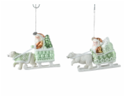 Vánoční hračka Santa Claus, 10 cm, sklo