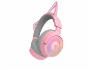 Razer Kraken Kitty V3 Pro Quartz (rosa/grau, Bluetooth, USB-Dongle, USB-Kabel)