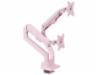 AROZZI ALZARE NEO DUO Pink/ stolní držák pro 2 monitory/ ...