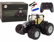 LeanToys Dálkově ovládaný R/C traktor Černý 2.4G Kovový