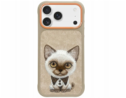 Nimmy Kryt Big Eyed Pet 2.0 s kočkou pro iPhone 17 béžový