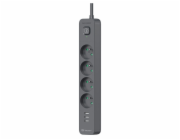 Tracer Power Line+ mobilní přepěťová ochrana prodlužovací lišta 5 m (4 zásuvky + 3x USB A, 5V 2,4A)
