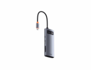 Baseus Metal Gleam USB HUB 1x SD 1x USB-C PD 1x microSD 1x HDMI + 3x USB-A 2.0 3.0 (6932172682750)