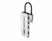 Green Cell USB-A 4v1 HUB (4×USB 3.0) – rychlý přenos 5 Gb/s, hliníkové pouzdro