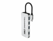 Green Cell USB-C 4v1 HUB (4×USB 3.0) – rychlý přenos 5 Gb/s, hliníkové pouzdro
