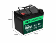 Green Cell AGM VRLA IP54 12V 33Ah baterie pro sekačky na trávu, skútry, lodě, invalidní vozíky