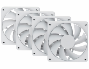 HYTE ventilátor 120mm PWM / barva Snow White / 1500rpm / 72CFM / ABS / 4-pin / sada 4x ventilátor