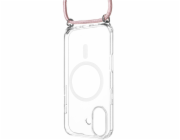 Pouzdro FIXED MagPure Neck s růžovou šňůrkou na krk pro Apple iPhone 17