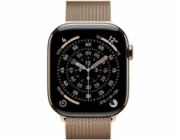 Apple Watch Series 11 GPS + Cellular 42mm Gold Titanium Case with Gold Milanese Loop