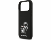 Karl Lagerfeld Pouzdro pro IPHONE 17 Pro kompatibilní s MagSafe KLHMP17LSKCGRGOK (silikonové s náčrtem a logem K&C) černé