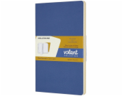 Moleskine Sada 2 zápisníků Volant, L, 13x21cm, linkované, 96 stran, modrá/jantarově žlutá