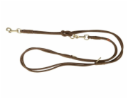 Trixie Pure, nastavitelné vodítko pro psy, kožené, hnědé, S: 2 m/10 mm, kulaté