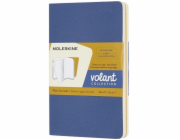 Moleskine Sada 2 zápisníků Volant, P, 9x14 cm, bez potisku, 80 stran, modrá/jantarově žlutá