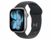 Apple Watch Series 11 GPS 42mm Kozmický sivý hliník s čiernym športovým remienkom - M/L