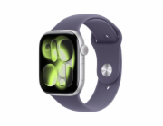 Apple Watch Series 11 GPS 46mm Strieborný hliník s hmlisto fialovým športovým remienkom - M/L