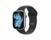 Apple Watch Series 11 GPS + Cellular 42mm Kozmický sivý hliník s čiernym športovým remienkom - S/M