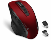 CONNECT IT Dual SmartSwitch bezdrátová myš, USB-A + C (+1x AA baterie zdarma), ČERVENÁ