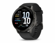 Garmin Venu® 4 - 45 mm Slate a Černý silikonový řemínek