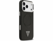 Guess PU Leather Triangle Logo MagSafe kryt iPhone 17 Pro čierny