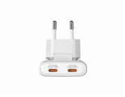 Verbatim GaN cestovní adaptér Fold 'n' Go 65W, 2×USB-C PD3.0, EU konektor, bílá