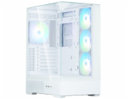Zalman skříň P40 Prism Plus / midT / 4x120mm ARGB fan / 2xUSB 3.0 / USB-C / panoramatická / bílá
