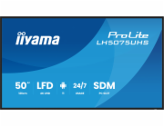 iiyama ProLite LH5075UHS-B2AG - 50" Trída úhloprícky (49.5" zobrazitelný) displej LCD s LED podsvícením - digital signage - s vestavený prehrávac médií, SDM Slot PC - 4K UHD (2160p) 3840 x 2160 - cern