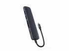 Epico 6v1 hliníkový USB-C 8K hub - inkoustová