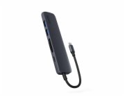 Epico 6v1 hliníkový USB-C 8K hub - inkoustová