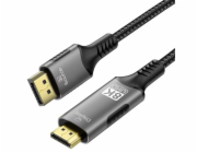 PremiumCord DP 1.4 na HDMI 2.1 kabel, 2m