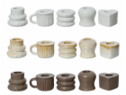 Porcelánový svícen, D 5 cm