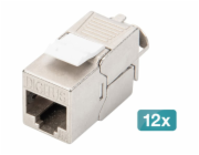 Digitus CAT 6A Keystone modul, stíněný, bez použití nářadí, 12 ks, Keystone modul